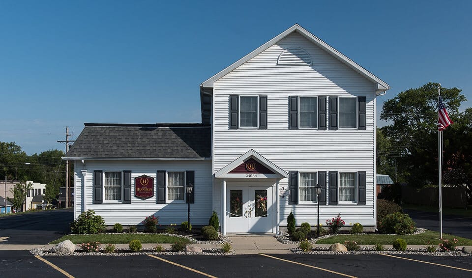 Hanneman Funeral Home in Downtown Grand Rapids Ohio